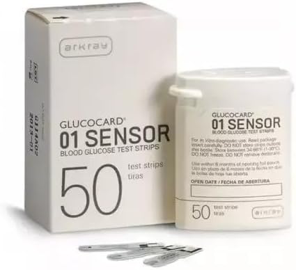 Arkray 01 Glucocard Sensor Test (50 Strips, White)