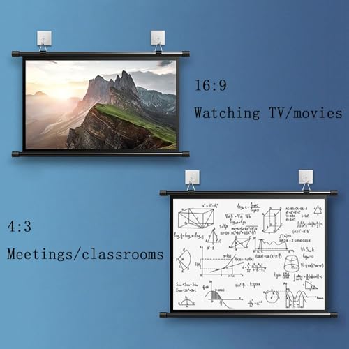 Pantalla manual para proyector de 72 pulgadas 16:9 miniatura 5
