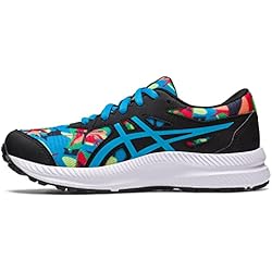 ASICS Contend 8 GS Print, Sneaker, Black/Island Blue, 35 EU
