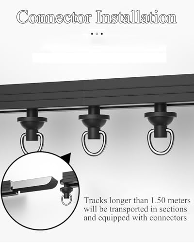 Rail rideaux séparateur de pièce pour zone d'intimité 115cm - 5