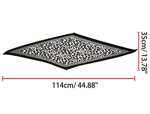 Allegra K Leopard Print Rhombus Neck Scarf Scarves Wraps Neckerchief for Women3