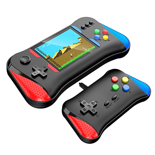 Plump Tiger Handheld Game Console, 500 Classical Games Retro Video Games Player 3.5' Color Screen Support for Two Players Connecting TV Rechargeable Battery for Kids & Adult -Xmas Gift (Black)