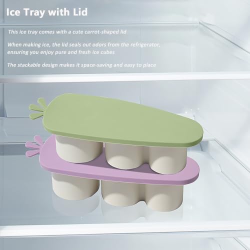 Molde de cubitos de hielo de silicona con tapa miniatura 7