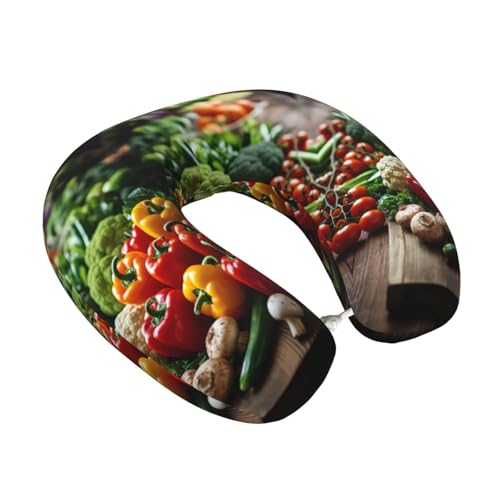Almohada de viaje con espuma viscoelástica y funda suave miniatura 2