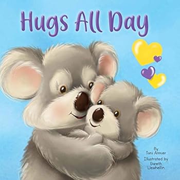Board book Hugs All Day - Children's Chunky Padded Board Book - Love Book