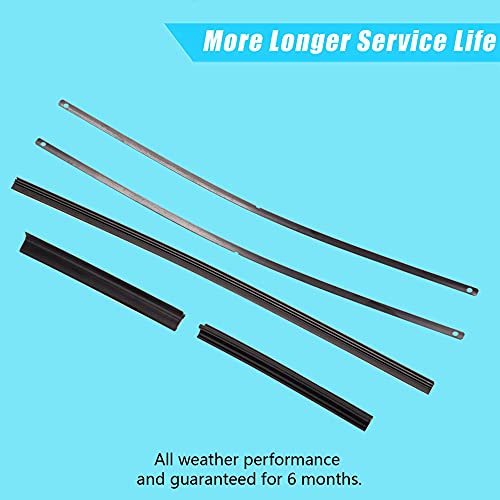 Heeteco 22" + 21" 3-He Wiper Blades,Premium All-Seasons Durable Stable And Quiet Oem Quality J&U Hook Front Windshield Wipers (Pack Of 2) #TOP4