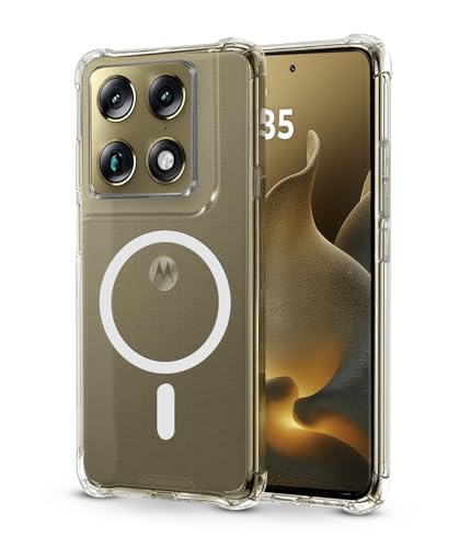 Image of KAPAVER Essential Magnetic Back Cover Case Compatible with Moto Signature - Magnetic Clear (PC+TPU) (Moto Signature - Magnetic Clear)