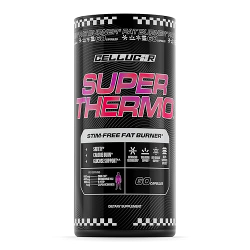 Cellucor Super Thermo™ Stim-Free Fat Burner | Thermogenic, Appetite, and Glucose Support | 60 Capsules