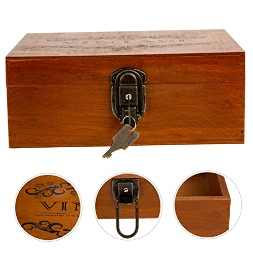 Boîte en bois vintage LIFKOME, le cadeau idéal avec verrou pour la famille