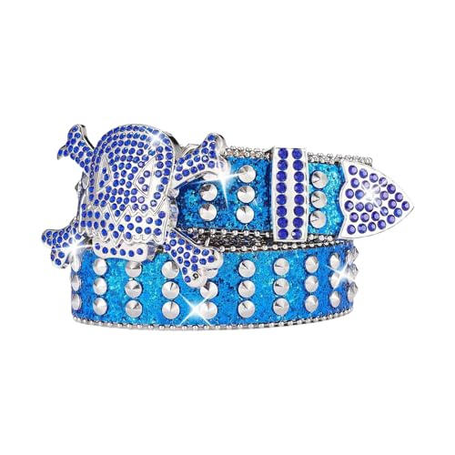 Girl Punk Skull Waistband Crystal Buckle Belt For Jeans Dress Nightclub Girls Modern Jeweled Waistband