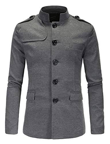 Costume blazer à col montant pour homme idéal pour homecoming