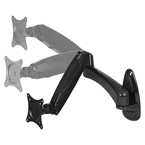 Image of ARCTIC W1-3D - Wall Mount Monitor 13 inch- 32 inch Screens I Extension Arm Monitors, Screens, TVs I Monitor Display Mounting I Full Motion Swivel I Gas Lift Arm Single Screen - Black