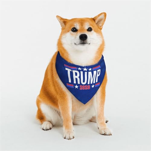 Tru-m-p 2028 Dog Bandanas Pet Scarves - Reversible Kerchief Triangle Bibs Costume Decoration Accessories Adjustable Soft Cute Bandana for Small Dogs Cats Pets - Large