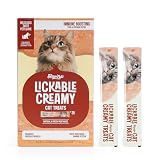 Havira Healthy Lickable Creamy Cat Treats Immune Support – Tuna & Chicken Flavor Squeeze Treats with Lactoferrin & Taurine, Functional Snacks Made with Carrot, Grain Free