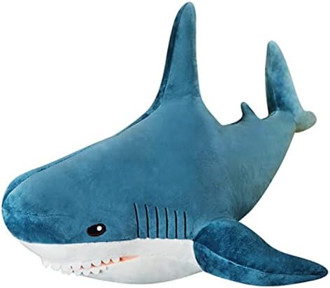 Ryttir 30" Chonky Giant Shark Plush Pillow, Soft Squishy Stuffed Animal, Fun Gift for Kids, Boys & Girls Room Decor