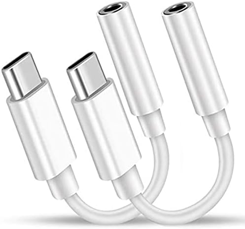 USB C to 3.5mm Headphone Jack Adapter Compatible with Pixel 6 5 4 3 2 XL, iPad Pro 2022 2021 2020 2018, Sony HTC Moto Samsung Galaxy S21 S20 Ultra S20+ Note 20 10 S10 S9 Plus and More