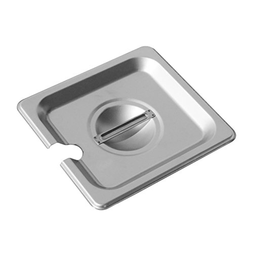 Sixth Size Slotted Stainless Steam Table Cover, Each