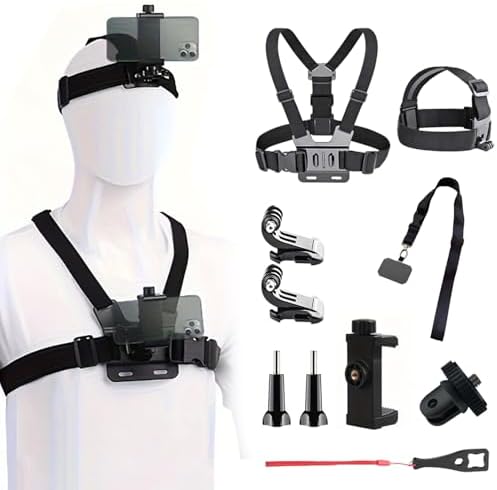 Mobile Phone Chest Strap Harness Mount Head Strap Holder Kit for ...
