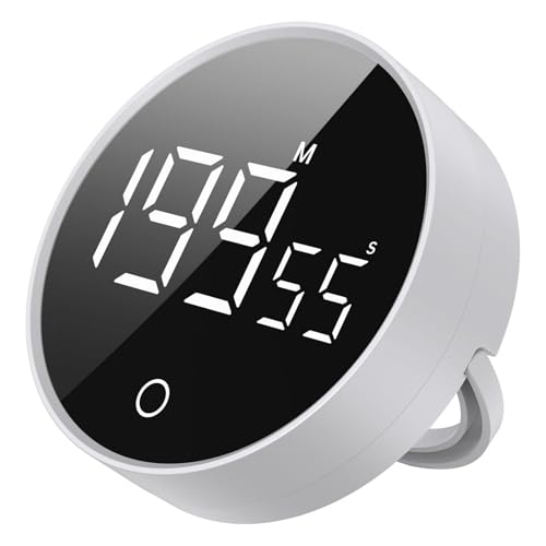 Image of EooCoo Digital Kitchen Timer with Stand,199-Minute Visual Timers LED Display for Kids＆Adults,Magnetic Countdown Countup,Management Education Tool for Home Kitchen,School,Office,Fitness,Studying- White
