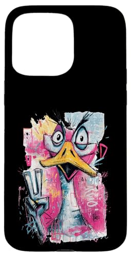 Funny Goose Peace �O���t�B�e�B �|�b�v �L�����N�^�[ �O���t�B�b�N �t�F�C�X�T�C�� �X�}�z�P�[�X iPhone 15 Pro Max �p