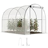 STABILITÉ OPTIMISÉE POUR LES CONDITIONS MÉTÉO : Avec 15 cm de bâche à enterrer de chaque côté et un châssis tubulaire renforcé de 25 mm, cette serre tunnel assure une stabilité remarquable, même en cas de vent fort.
