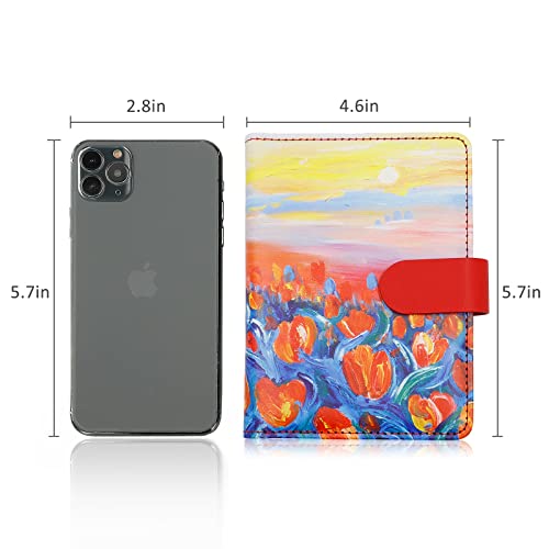 Image of Melsbrinna RFID Passport Holder for Travel, Unisex Adults, Red, PU Leather, RFID Blocking, Passport Cover