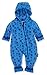 Playshoes Unisex Baby Fleece-Overall Sterne Schneeanzug, Blau (Blau 7), 74