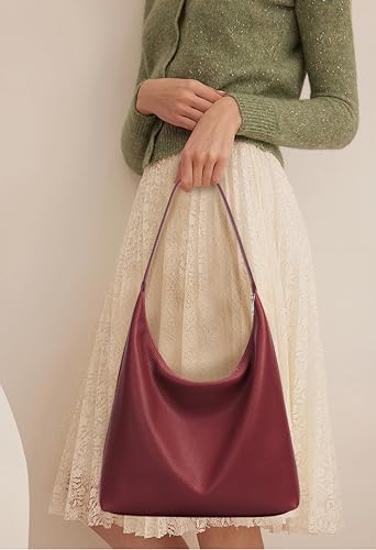 Image of KALIDI Casual Tote Bag Vegan Leather Hobo Zipper Work Bag Weekender Shoulder for Women Shoulder Travel Purse