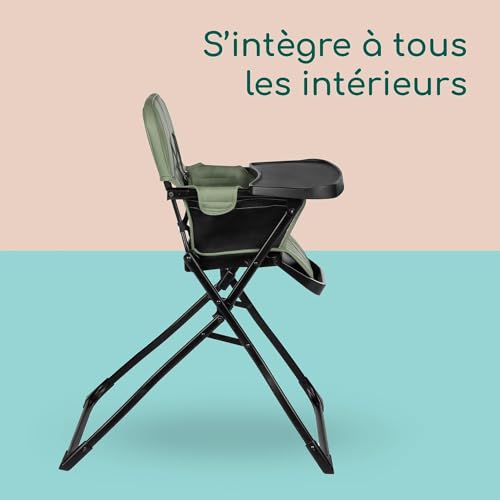 Bebeconfort Lily chaise haute pour bébé à 9 à 15 kg pliage ultra compact légère 4 kg facile à nettoyer confort rembourré pliage facile d’une seule main Mineral - vue 7
