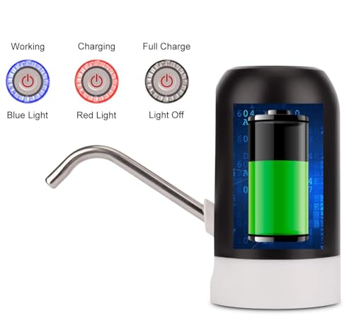 Image of Kesi Automatic Wireless Water Bottle Can Dispenser Pump with Rechargeable Battery with Portable USB Charging Cable (PVC) Mini can Pump, Daily Life Smart Electric Gadgets Items for Home Needs