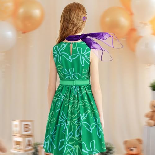 Disfraz verde Disgust para niña 3-4 años miniatura 5