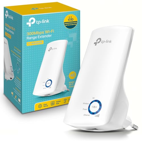 TP-Link Répéteur WiFi(TL-WA850RE), Amplificateur WiFi N300, WiFi Extender, WiFi Booster, 1 Port Ethernet, couvre jusqu'à 90㎡, Compatible avec toutes les box internet