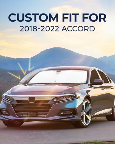 Image of for Honda Accord 2018-2022 Car Window Shades, 8pcs Privacy Sun Shade Set for Front Windshield Side and Rear Windows, Full Window Covers Keeps Vehicle Cool for Camping Napping