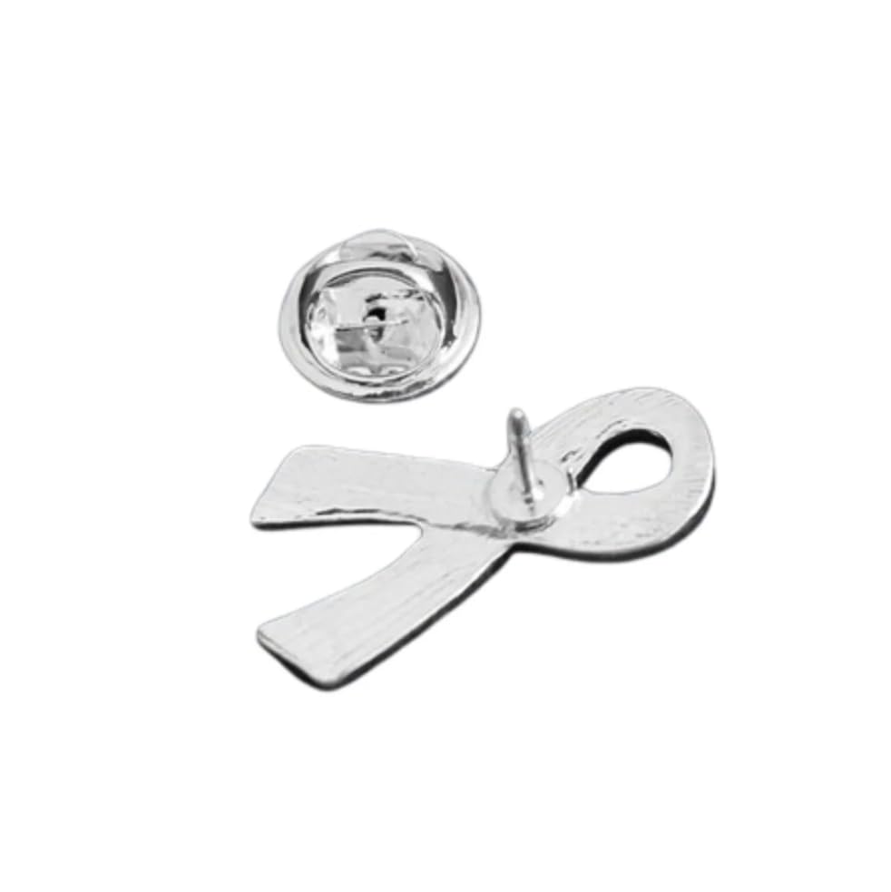 Image of 1 /2 /5 /10 /25 /50pcs Orange Ribbon Awareness Pins for Kidney Cancer, Leukemia, Multiple Sclerosis, Hunger, Gun Violence /Mass Shooting Awareness - Perfect for Support Groups, Gift-Giving, and Fundraisers