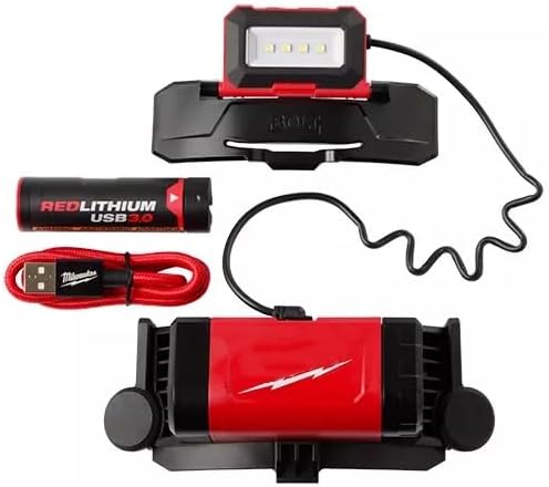 LISAN 2118-21 for Milwaukee Tool Bolt with Redlithium USB Headlamp (600 Lumens)