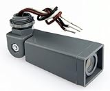 Westek SW103C 300W Outdoor Swivel Eye Direct Wire Light Control, Grey