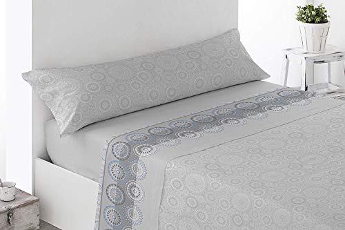 Regalitostv - Coyai Gris 180 - Juego Completo Sábanas 3 Piezas Pirineo Invierno Polar Térmicas (180_x_200_cmu00a0, Gris)