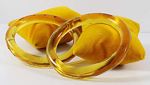 Image of ZULKA Get your traditions Glass With Diamond Pattern Glossy Finished Kada Set For Women and Girls