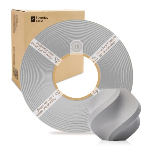 Image of Bamboo Lab PETG HF Refill Filament 1.75mm High-Speed, Easy to Print, Smooth Texture, Eco Friendly with RFID for Bambu Lab X1, P1,A1 Series 1KG (2.2lbs) Exclude Spool + /- 0.03mm (Grey 33101)