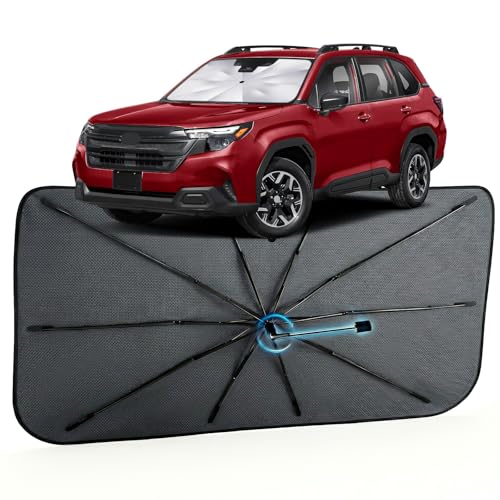 Image of Car Windshield Sun Shade for Subaru Forester 2019-2026 -[Reflective Coated Fabric] Sunshade Umbrella for Front Window, Car Shades Sun Visor Keep Car Cool and Protects Interior, 1:1 Exact Fit