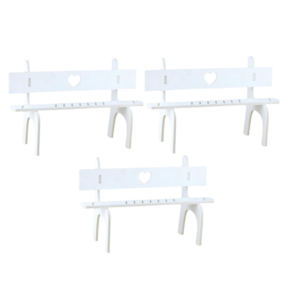 CIYODO Hanging Foot Doll Chairs 3pcs Mini Doll Stools DIY Decorative Furniture Photo Props