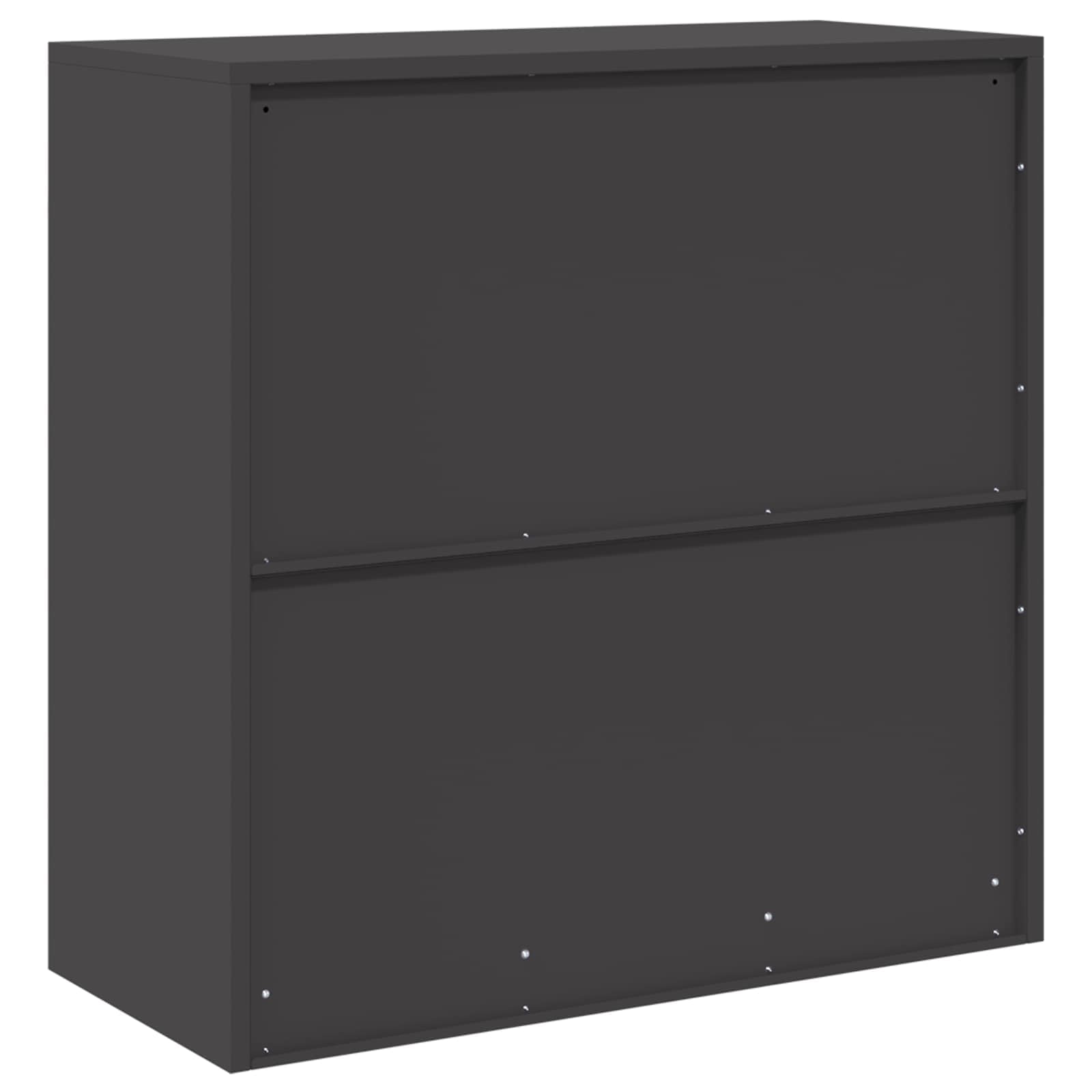 Armadio portaoggetti, nero, 90 x 40 x 90 cm, in acciaio