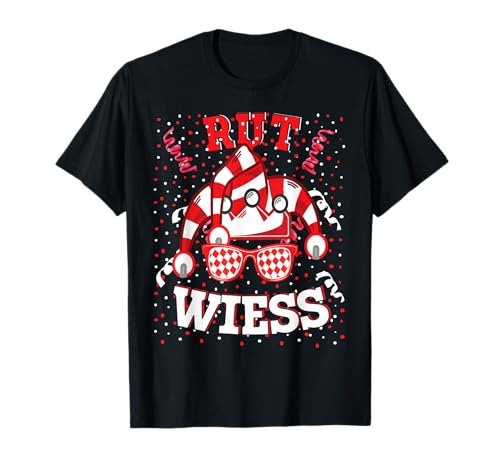Köln Rut und Wiess Rot Weiss Karneval Kölsch T-Shirt