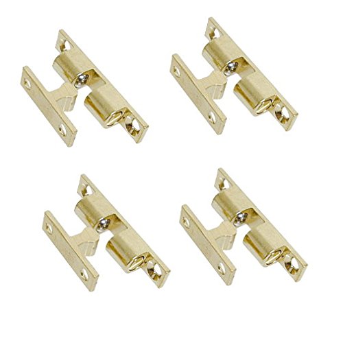 Preisvergleich Produktbild 4 Stück Kugelschnäpper Messing 44 mm poliert Kugelschnapper Türschnäpper