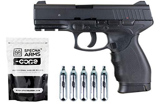 KWC Taurus PT 24/7 CO2 Metal Pistola de Airsoft Calibre 6mm + 5 capsulas de CO2 + 2500 0,25g BBS Potencia: <3,5 Julios