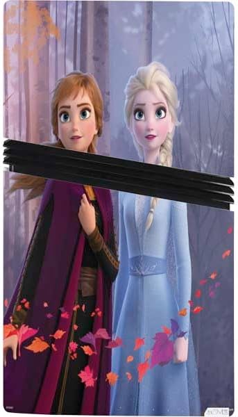 Skinit Decal Gaming Skin Compatible with PS5 Pro Console - Officially Licensed Disney Frozen II Anna and Elsa Design
