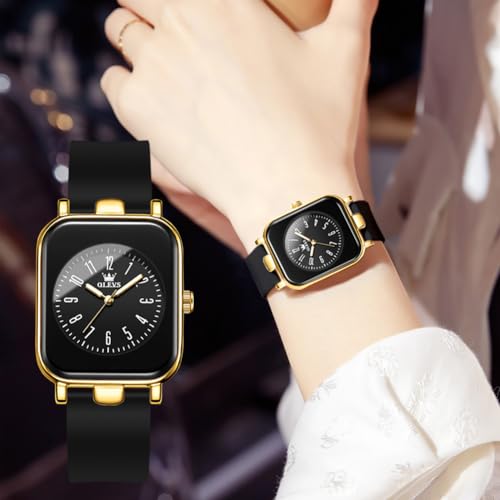 Elegant Gold and Black Waterproof Analog Watch for Women - Luminous, Easy to Read Fashion Timepiece - Image 4