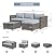 Super Patio Outdoor Patio Furniture Set, 5 Piece PE Wicker Rattan Outdoor Sectional, All-Weather Patio Conversation Set with Gray Cushions and Coffee Table, Steel Frame