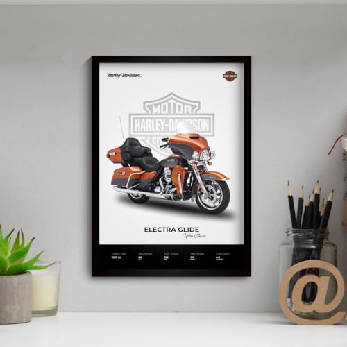 Image of Funk You Store Harley Davidson Glide Poster | Framed Poster of Harley Davidson Superbike A4 Sized (31 x 23 cm) for Wall, Gift for Boys, Bike Posters | Bike Frames Hanging, Room Decor, Gifting