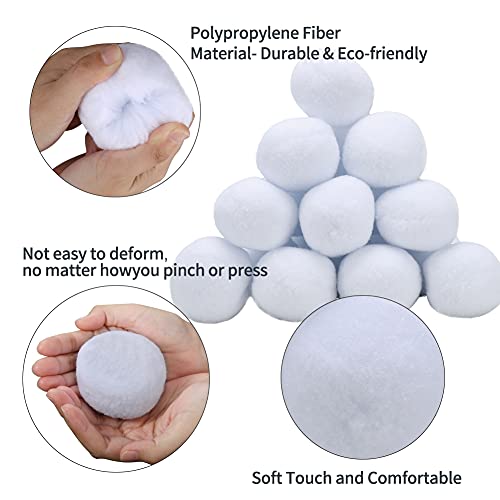 Elaine Showalter 50 Pack Artificial Snowballs, Fake Snowballs For Snowball Fight Indoor Snowball For Kids Snow Toy Snowballs For Throwing Snowball Fight Game #TOP2